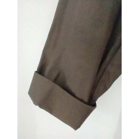 Forever 21 Women's Trench Coat Army Green Mid Length Belt Pockets Cotton - Large - Picture 6 of 12